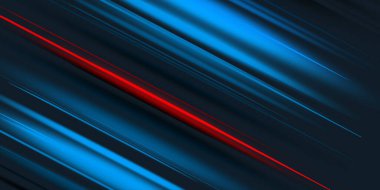 Beautiful Diagonal blue line flow shiny blurred surface background realistic illustration clipart