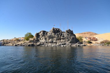 Mısır 'da Aswan Nil gezisi manzarası