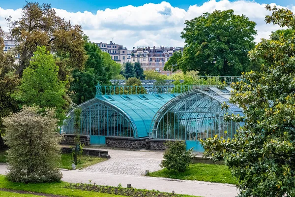 Parijs Frankrijk Auteuil Kassen Prachtige Openbare Tuin Herfst — Stockfoto