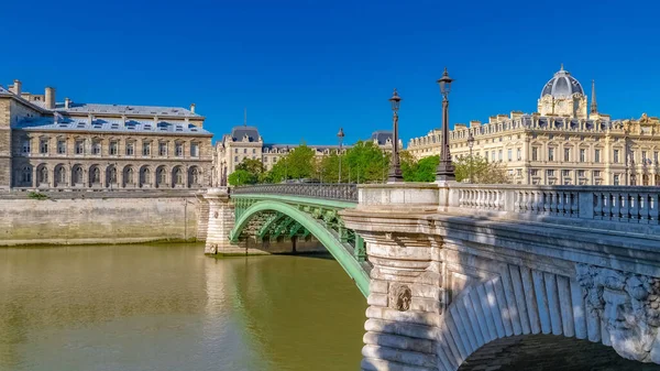 Paris Pont Notre Dame Cite Manzarası Conciergerie Ile — Stok fotoğraf