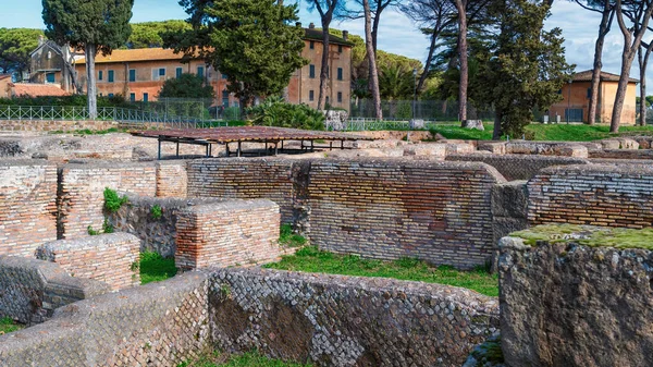 Ostia Antica Grande Sítio Arqueológico Perto Cidade Moderna Óstia Que — Fotografia de Stock