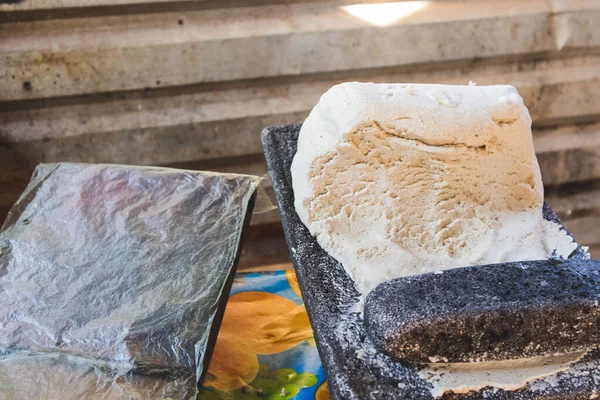 Meksikalı Bir Kadın Cuautla Jalisco Mex Yapımı Tortilla Yapmak Için — Stok fotoğraf