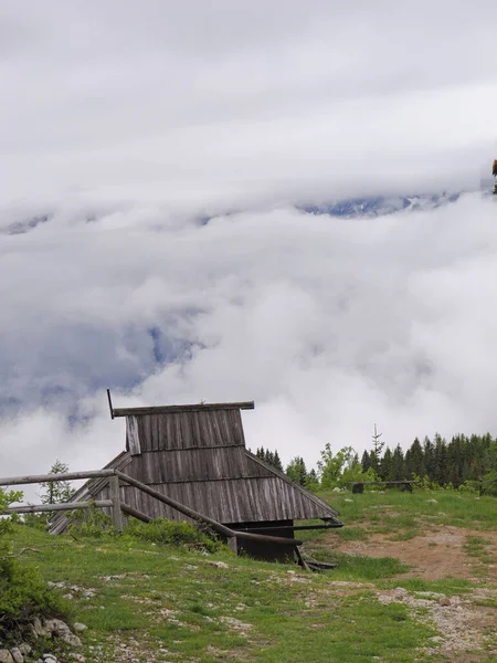 Tradycyjny Pasterski Domek Velika Planina Słowenia — Zdjęcie stockowe