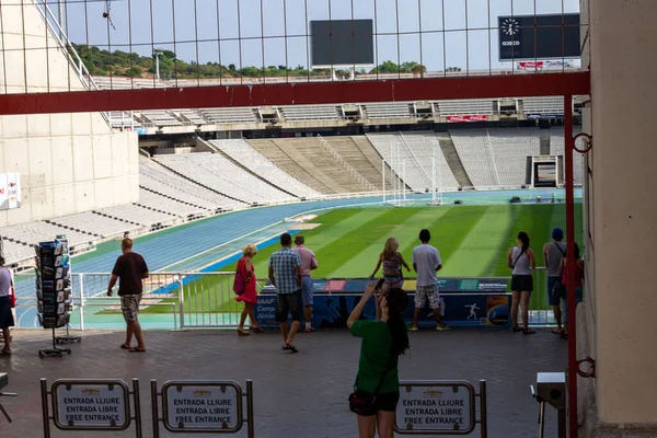西班牙巴塞罗那奥林匹克运动场的一张漂亮照片 — 图库照片
