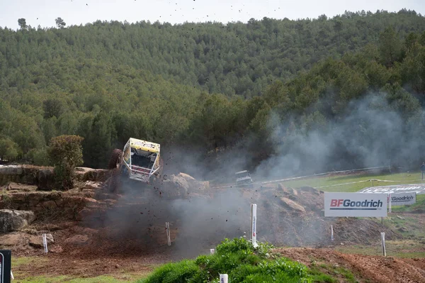 Gul Jeep Baseret Prototype Atv Aktion - Stock-foto