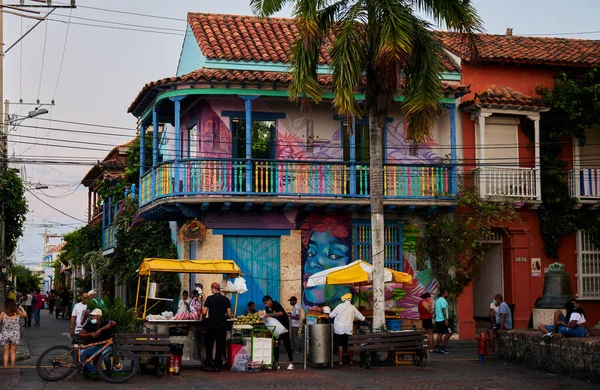 Sociedade Vida Rua Cidade Cartagena Colômbia Durante Uma Pandemia — Fotografia de Stock