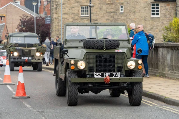 Land Rover Leve Durante Dia Feira Morpeth Northumberland Reino Unido — Fotografia de Stock