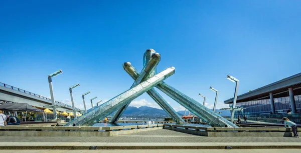 Uma Vista Panorâmica Caldeirão Olímpico Vancouver Canadá — Fotografia de Stock