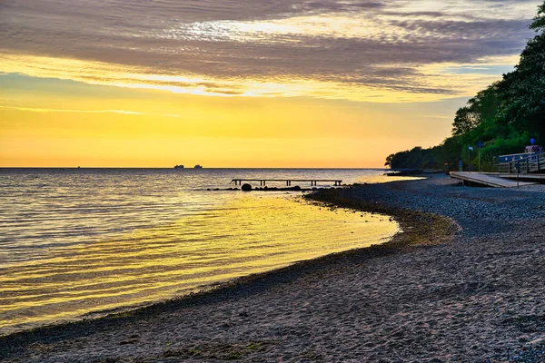 Sunrise Baltic Sea Timmendorfer Strand Beautiful Sky — Stock Photo, Image