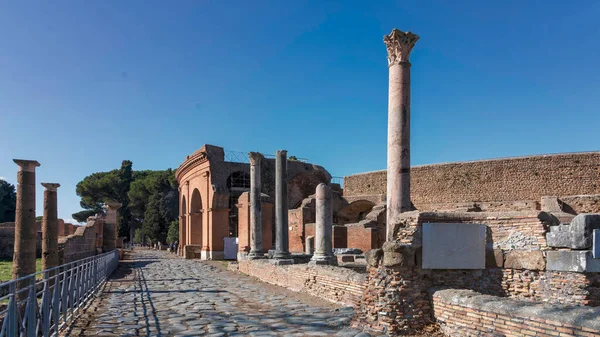 Ostia Antica Stor Arkeologisk Plats Nära Den Moderna Staden Ostia — Stockfoto