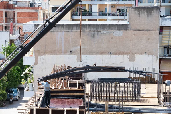 건물을 시간에 일하는 볼로스 그리스 2022 — 스톡 사진