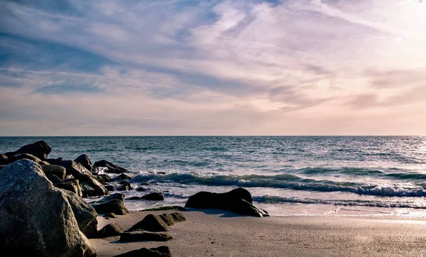 Een Betoverend Uitzicht Een Prachtige Zeegezicht Bij Zonsondergang Treasure Island — Stockfoto