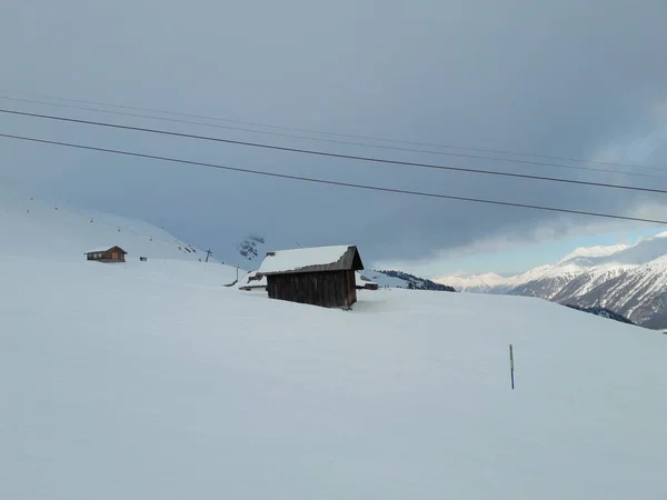 冬季在圣莫里茨滑雪 — 图库照片