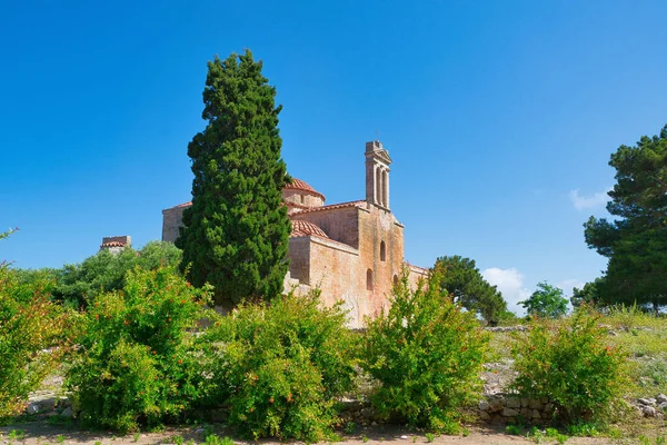 Belle Église Chrétienne Byzantine Sur Château Église Transfiguration Sauveur Niokastro — Photo