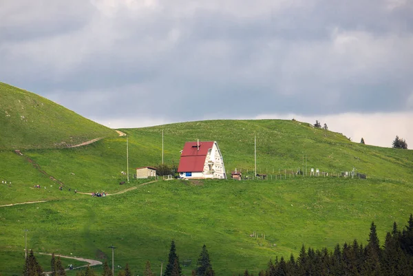 Landscape Weather Station Rarau Mountain Romania Summer Green Spring — Stock Photo, Image