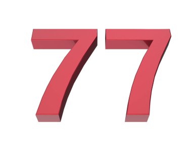 3d kırmızı numara satışı illüstrasyonu