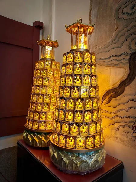 Bougies Adoration Lumière Dans Temple Taishan New Taipei City Taiwan — Photo