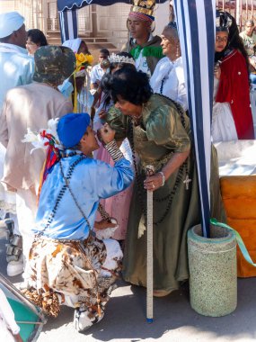 BELO ORIZONTE. MINAS GERAIS. Fırça darbesi. AGOSTO 05, 2007. Brezilyalı Folklorik Gruplar. Belo Horizonte şehrinden Brezilyalı Congado grupları. Brezilya.
