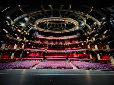 A bright version of the front of the Dolby theatre from the Stage in Hollywood clipart