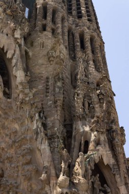 Barcelona, İspanya 'da bulunan tarihi bazilika Gaudi La Sagrada Familia' nın bir parçası.
