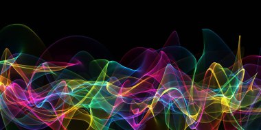 Güzel çok renkli ışık soyut dalga tasarımı