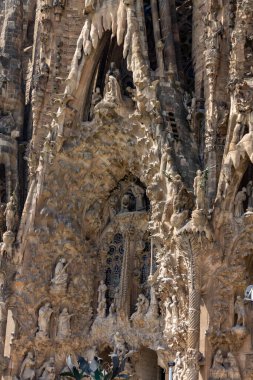 Gaudi La Sagrada Familia Bazilika Modern mimarisi Barcelona, İspanya