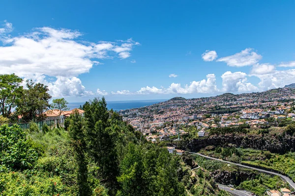 Uno Scatto Aereo Del Paesaggio Urbano Delle Case Rurali Funchal — Foto Stock