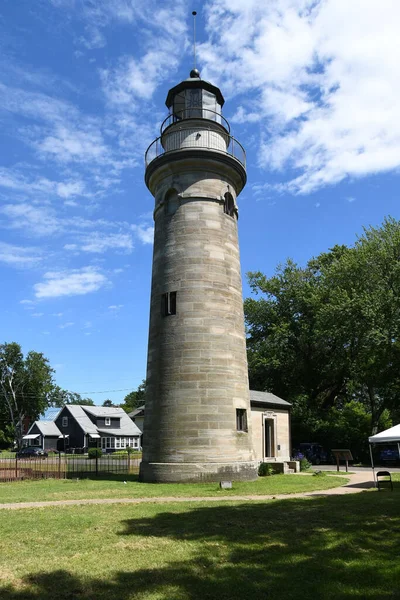 Disparo Vertical Del Erie Land Light House Pennsylvania Temprano Mañana — Foto de Stock