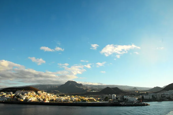 Utsikt Över Teneriffa Södra Kanarieöarna Från Havet — Stockfoto
