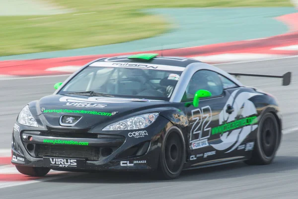 Carro Corrida Rápido Pista Peugeot Rcz — Fotografia de Stock