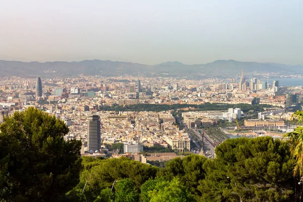 Krásné Město Barcelona Vrcholu Montjuic Španělsko — Stock fotografie