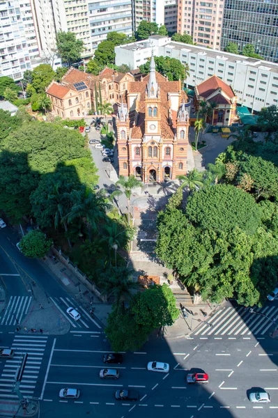 Avenida Afonso Pena Yer Almaktadır Kilise Yakın Zamanda Yenilendi — Stok fotoğraf