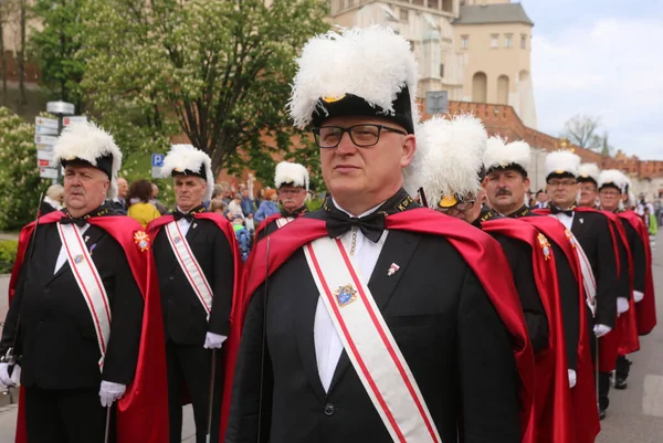 Procesión San Estanislao Desde Castillo Real Wawel Hasta Iglesia Skalka — Foto de Stock