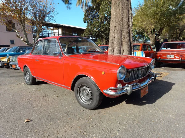 Velho Desportivo Vermelho Fiat 1500 Coupé Vignale Fastback Berlinetta Final — Fotografia de Stock