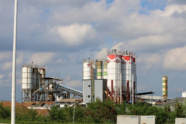 Cement Silos Factory New Development — Stock Photo, Image