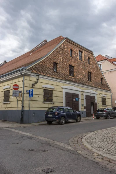 Vertikal Bild Historiska Gamla Stadsbyggnaderna Torun Polen — Stockfoto