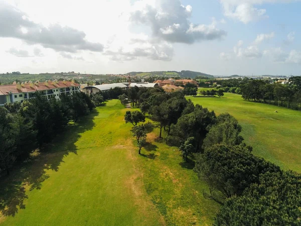 Aeial View Golf Course Middle Houses Portugal — Stock Photo, Image