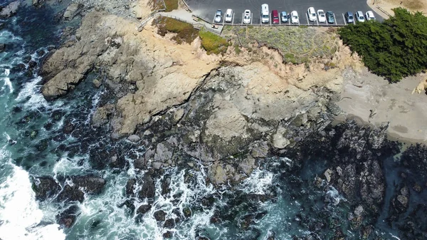 Una Vista Aérea Costa Rocosa San Simeón Los Estados Unidos — Foto de Stock