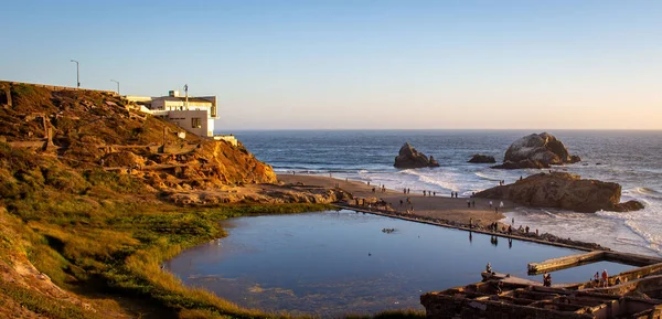 Eine Wunderschöne Landschaft Mit Strand Und Klippen San Francisco — Stockfoto