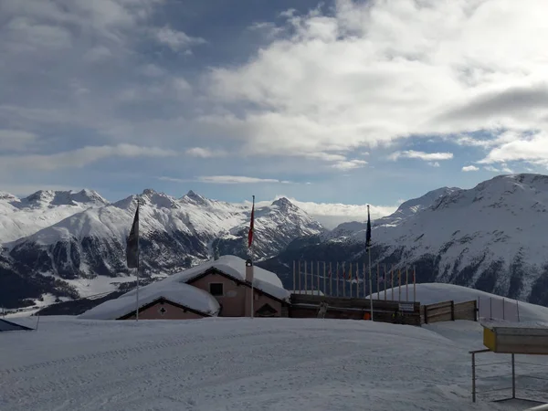 Skiën Moritz Winter — Stockfoto