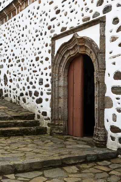 Side Door Church San Andres Teixido Galicia Spain Europe — Stock Photo, Image