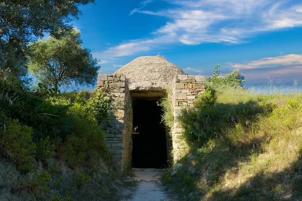 Well Preserved Mycenaean Vaulted Tomb Walking Distance Palace King Nestor — Stock Photo, Image
