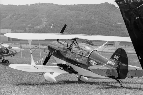 Eski Çift Kanatlı Uçak Pitts Özel Arka — Stok fotoğraf