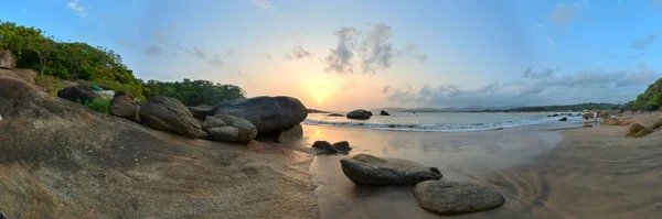 Hindistan Agonda Sahili Üzerinde Günbatımı Görüntüsü — Stok fotoğraf