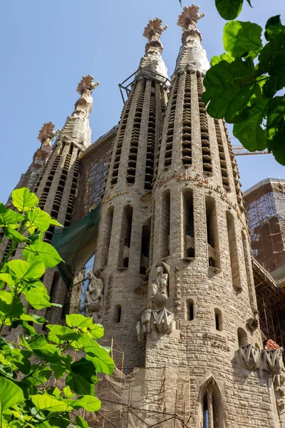 Basilica Gaudi Sagrada Familia Architettura Moderna Barcellona Spagna — Foto Stock