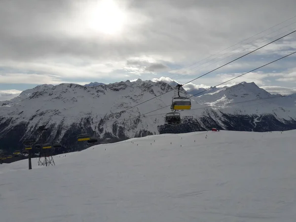 Skiën Moritz Winter — Stockfoto