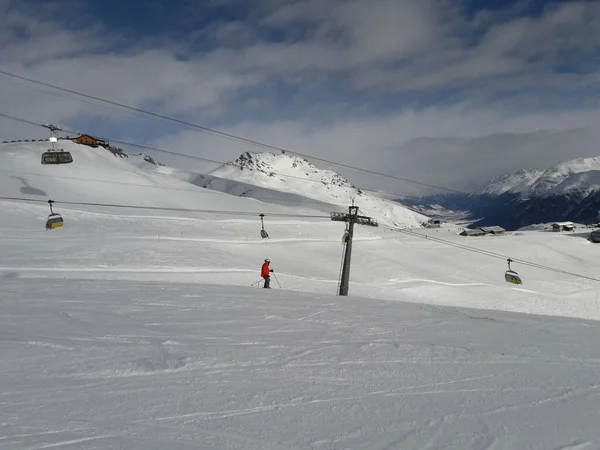 Síelés Moritzban Télen — Stock Fotó