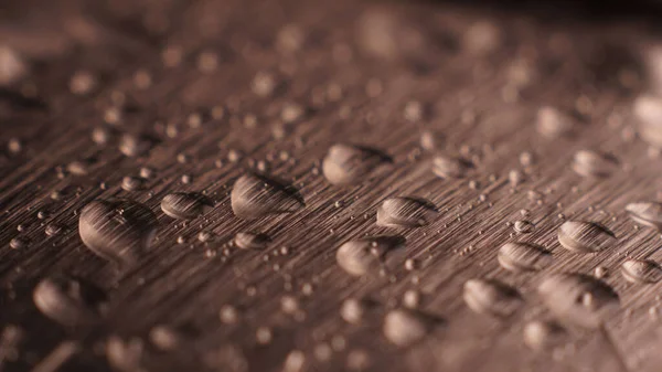 Full Frame Shot Water Drops Metal Surface — Stock Photo, Image