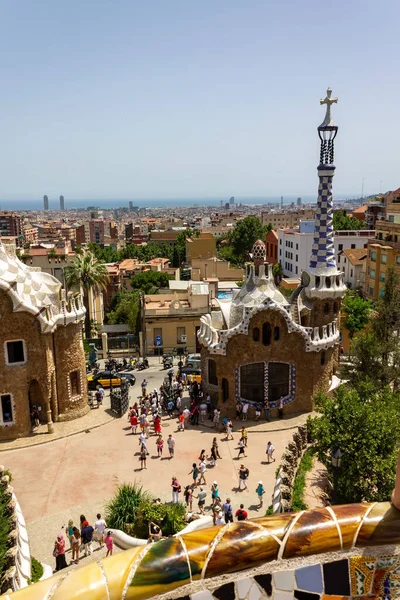 Park Guell Navrhl Antoni Gaudi Barceloně Španělsko — Stock fotografie
