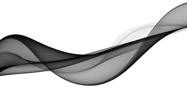 Güzel Soyut Siyah ve Beyaz Dalga Tasarımı